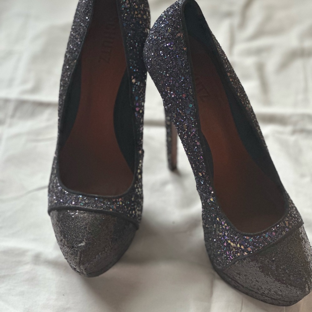 SCHUTZ Luxe Multicolor 6.3in Glitter Heels -Limited Edition (No longer produced)
